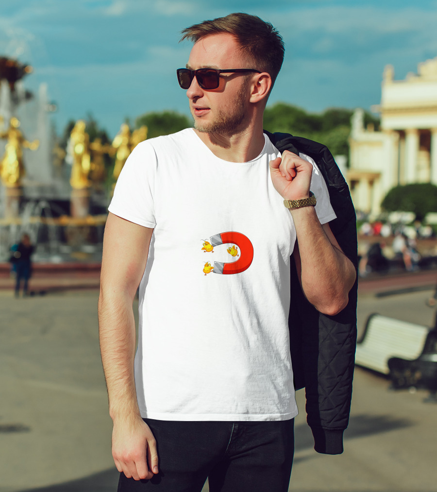 Chicks In The Office Magnet Attraction With Chicks Flying T-Shirt