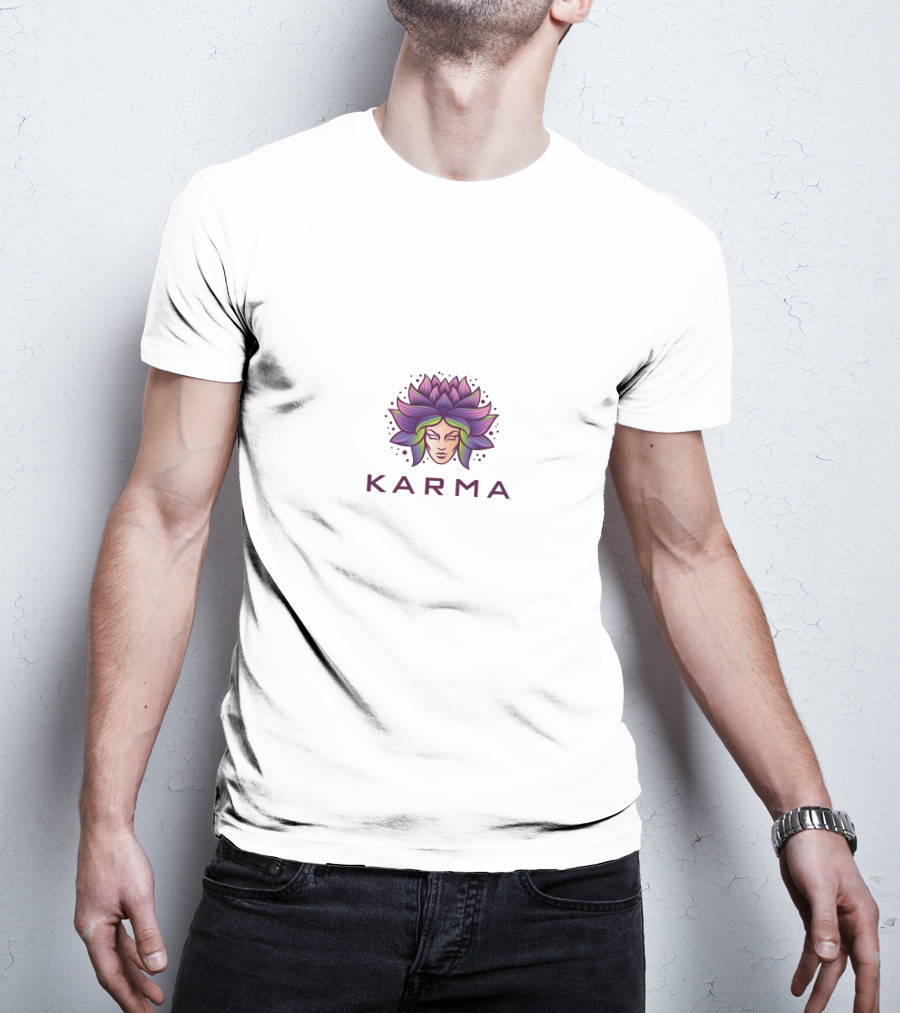 Karma LesDoMakeup Lotus Flower Head T-Shirt