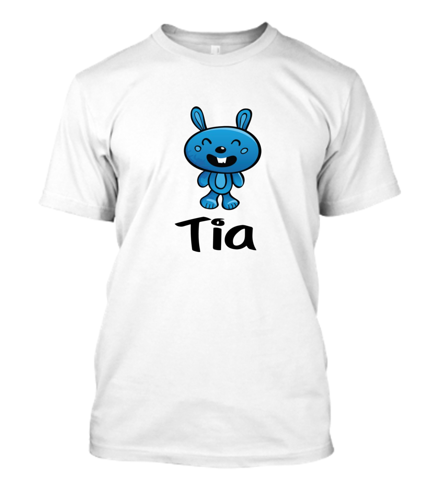 Tia Blue Cartoon Character T-Shirt