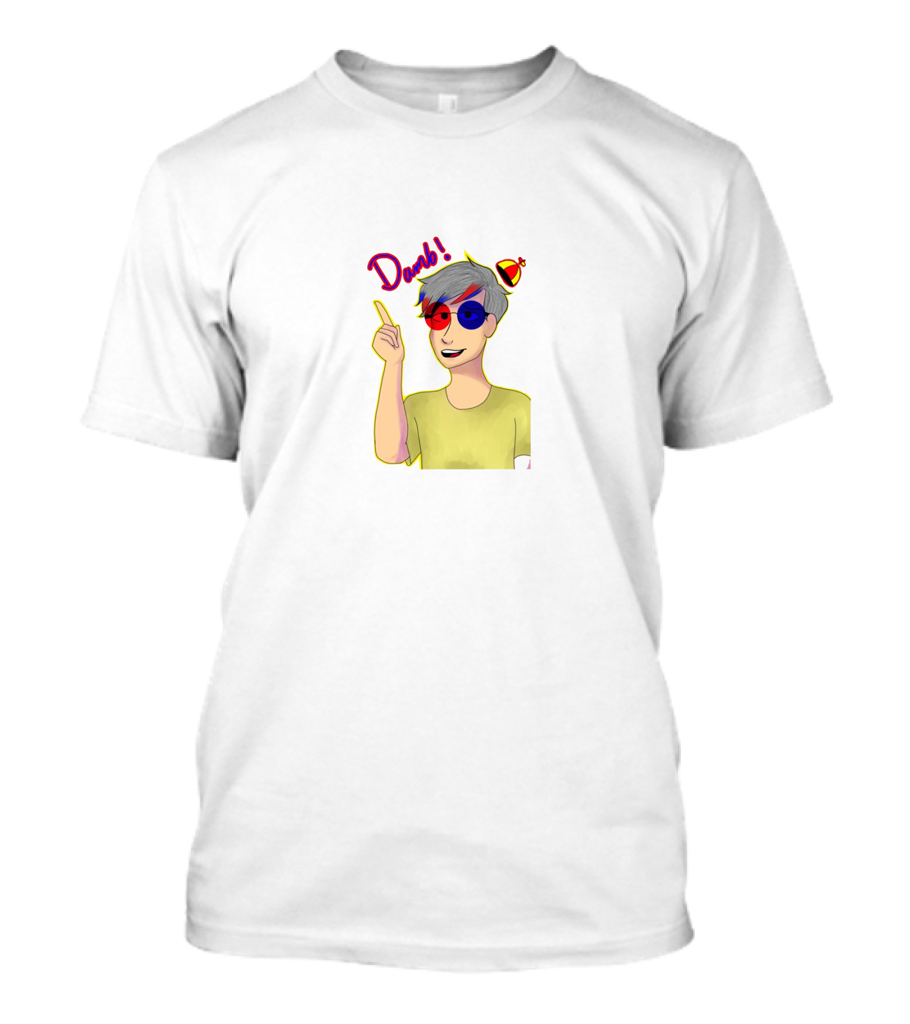 Smii7y Derp Dual Glasses Cartoon Character With Pointing Finger And Propeller Hat T-Shirt