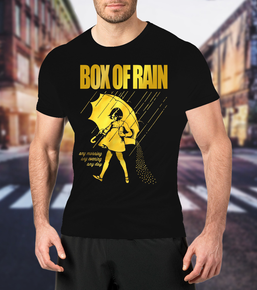 Box Of Rain Any Morning Any Evening Any Day Umbrella Girl T-Shirt