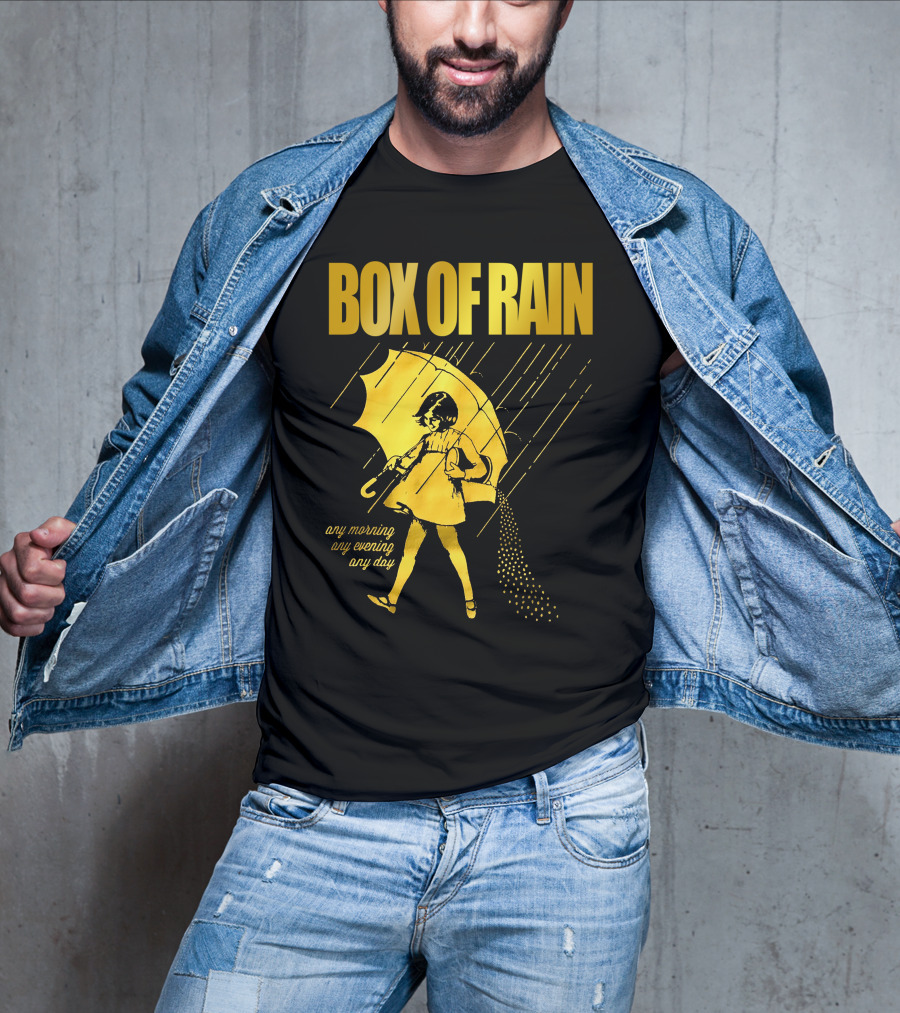 Box Of Rain Any Morning Any Evening Any Day Umbrella Girl T-Shirt