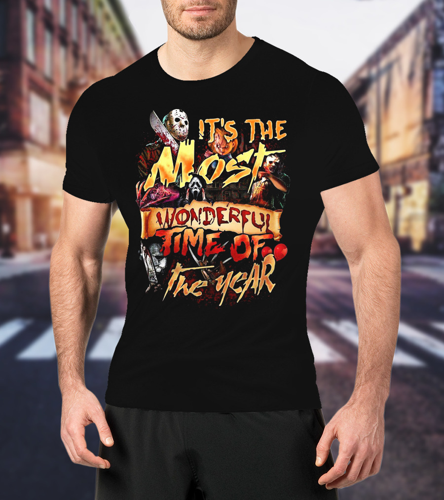 IT'S THE MOST WONDERFUL TIME OF THE YEAR Horror Icons T-Shirt