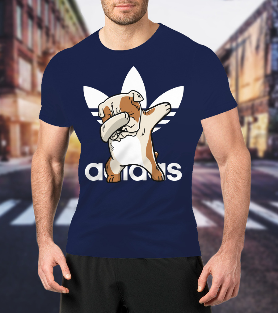 Dabbing English Bulldog Funny Parody 002 T-Shirt