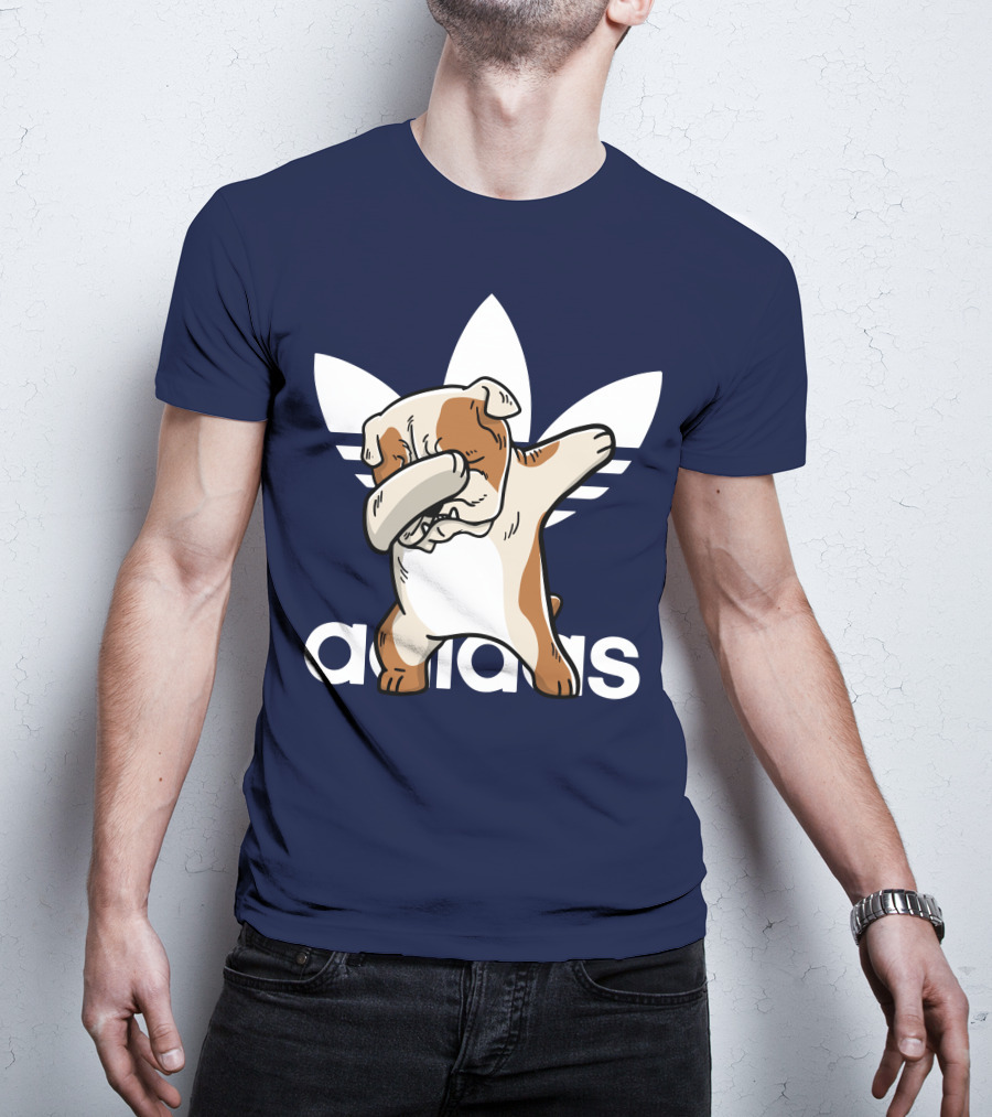 Dabbing English Bulldog Funny Parody 002 T-Shirt