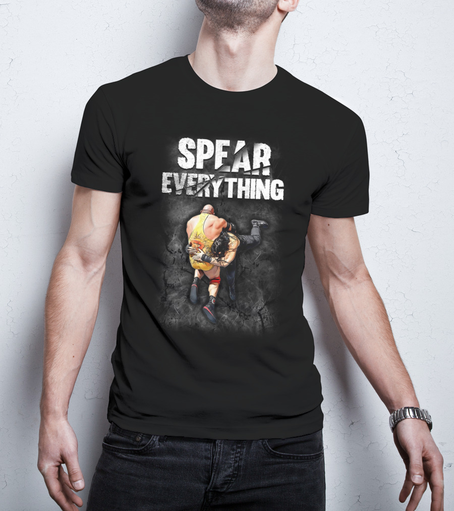 Roman Reigns Spear Everything Wrestling Move Combat T-Shirt