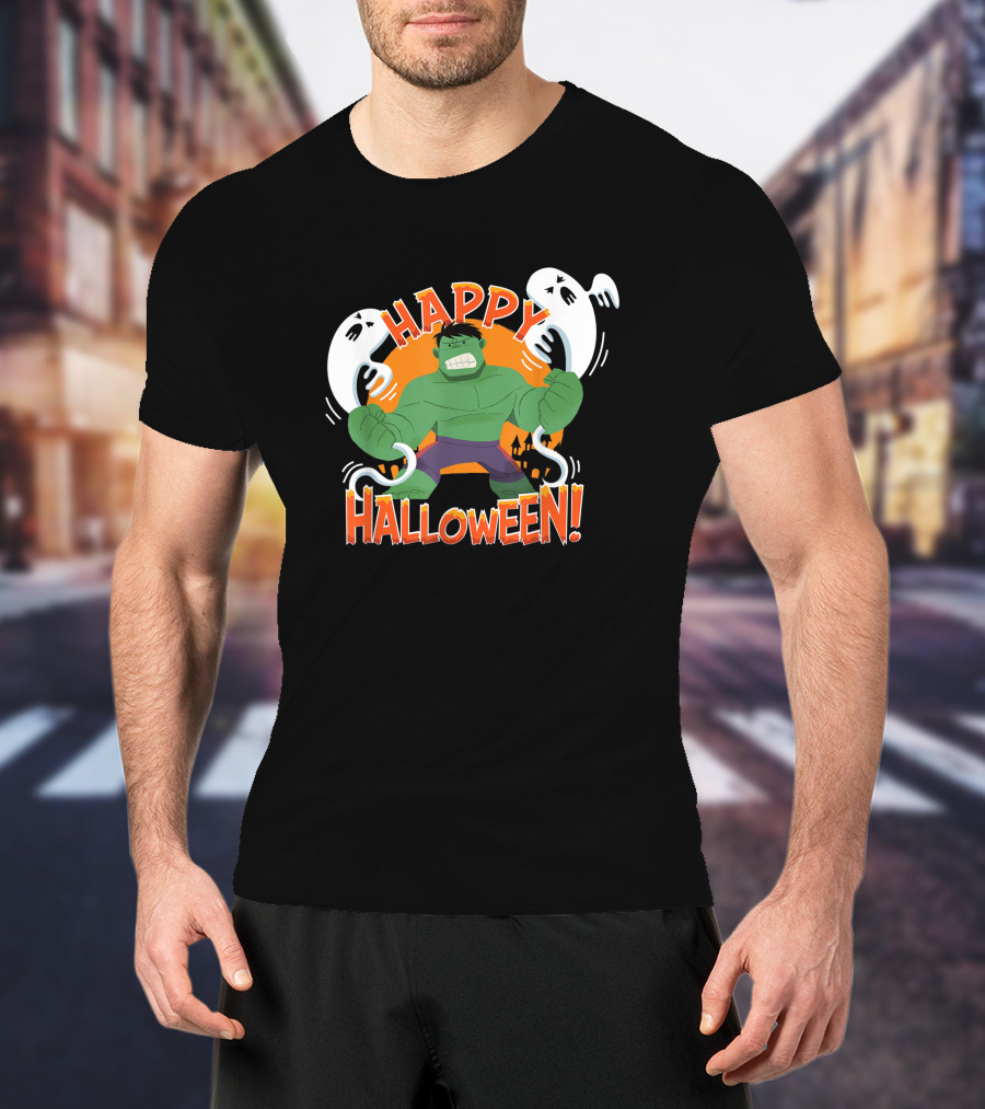 Marvel Hulk Happy Halloween Ghosts T-Shirt