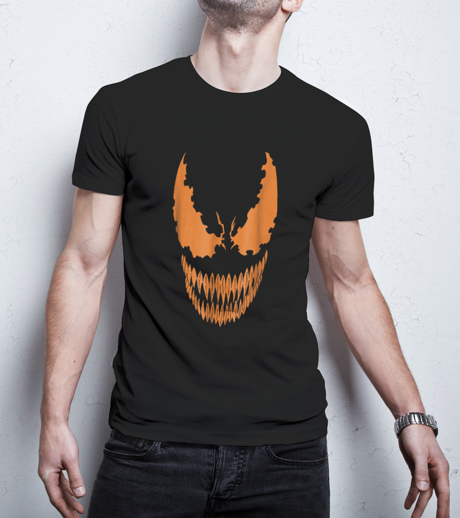 Marvel Venom Orange Face Iconic Symbiote Grin T-Shirt