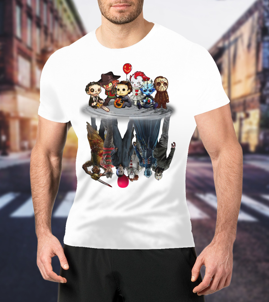 Family Is Everything Horror Icons Reflection T-Shirt