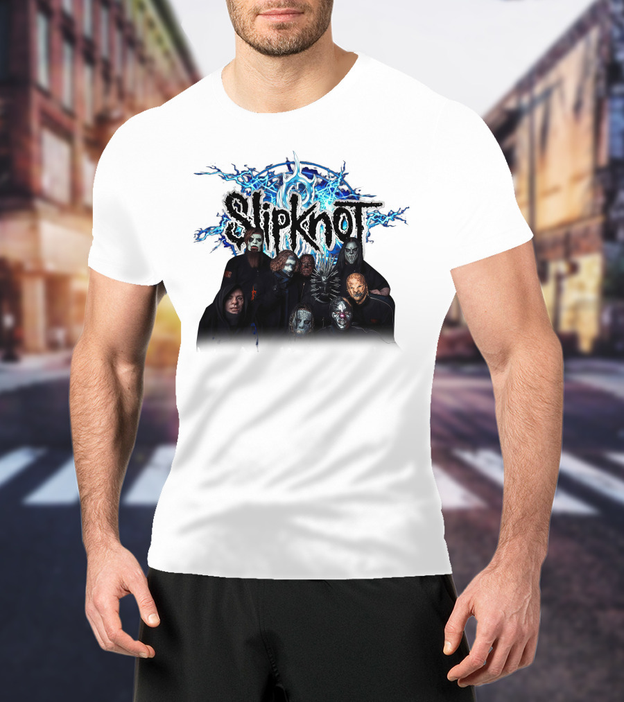 Slipknot We Are Not Your Kind Band Members Portrait With Masks T-Shirt