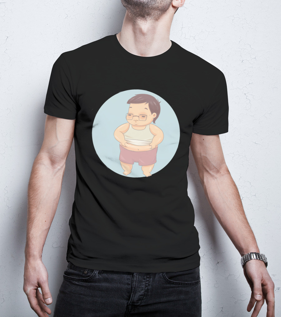 AnhBeo Round Cartoon Character T-Shirt