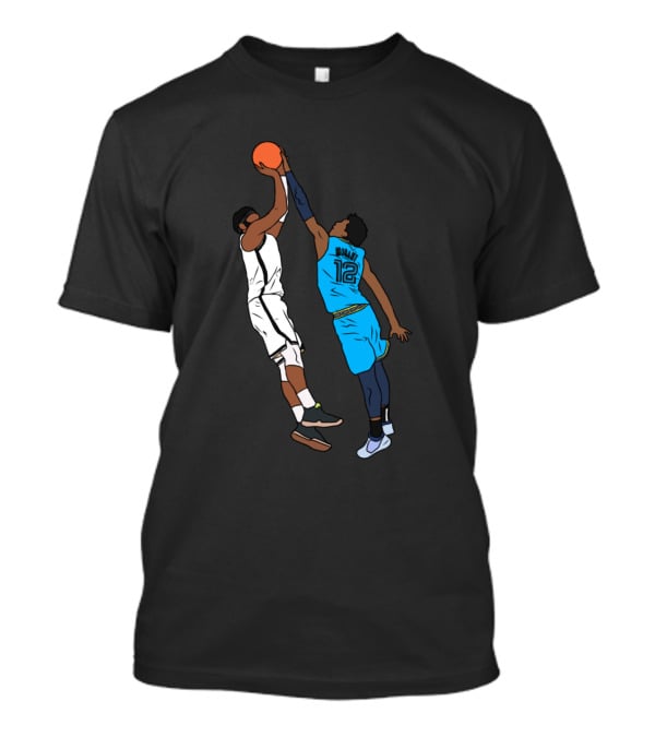 Ja Morant Blocks Kyrie Game Winner Basketball Moment T-Shirt
