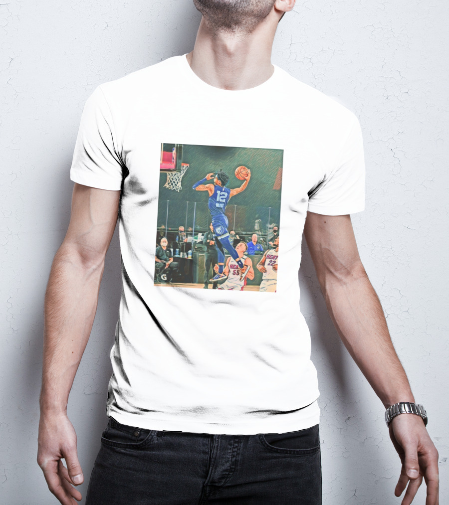 Ja Morant Dunk Over Miami Heat T-Shirt