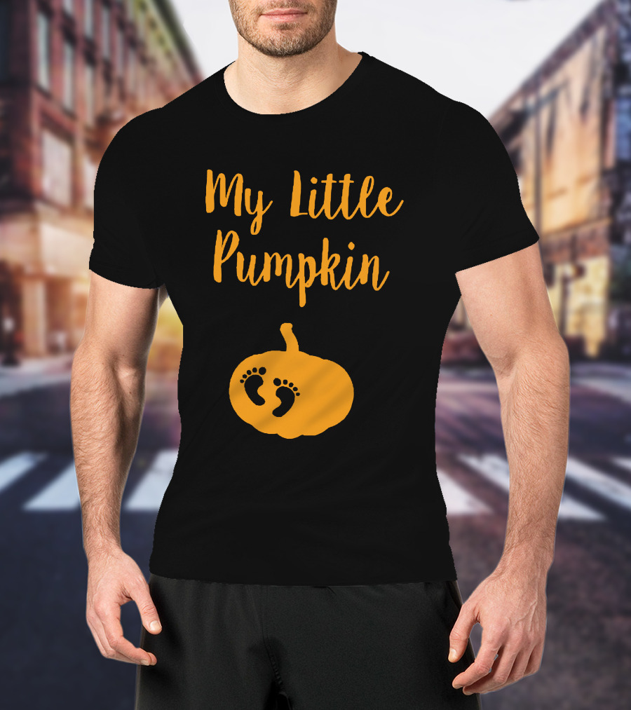 My Little Pumpkin Baby Footprints T-Shirt