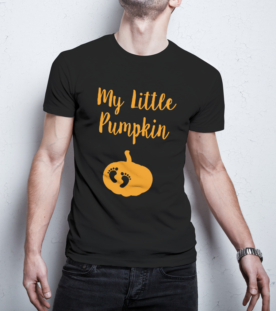 My Little Pumpkin Baby Footprints T-Shirt