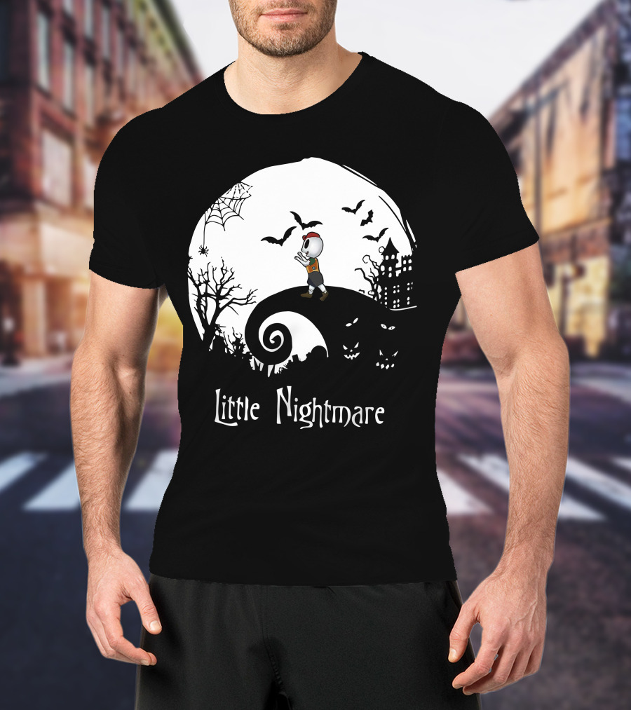 Little Nightmare Boy Halloween Spooky Scene T-Shirt