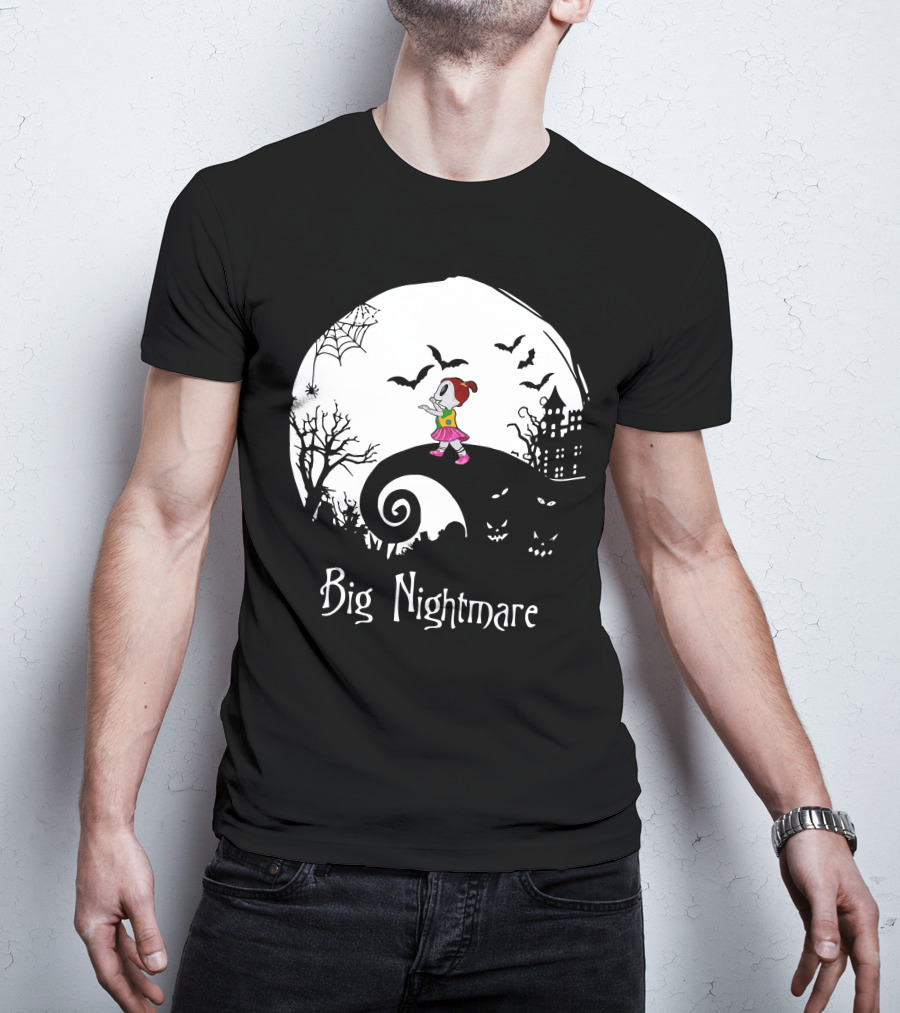 Big Nightmare Girl Halloween Scene T-Shirt