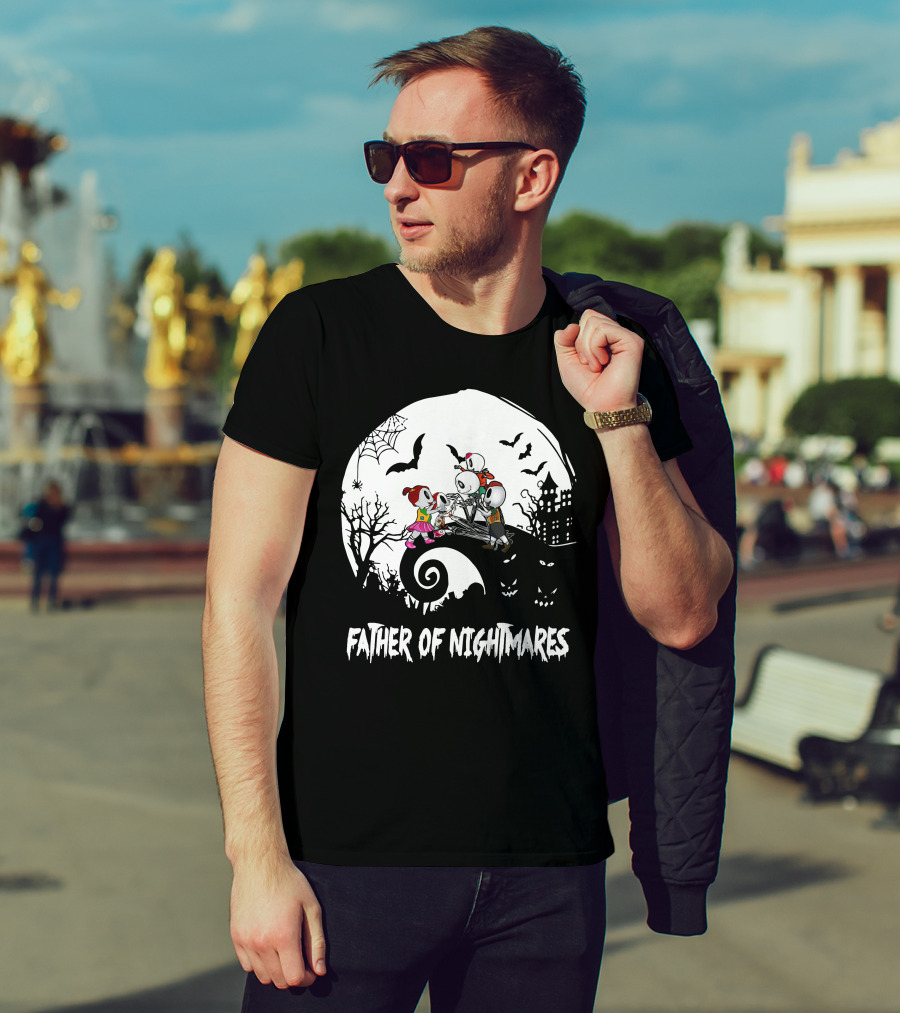 Father Of Nightmares Halloween Skeleton Family T-Shirt