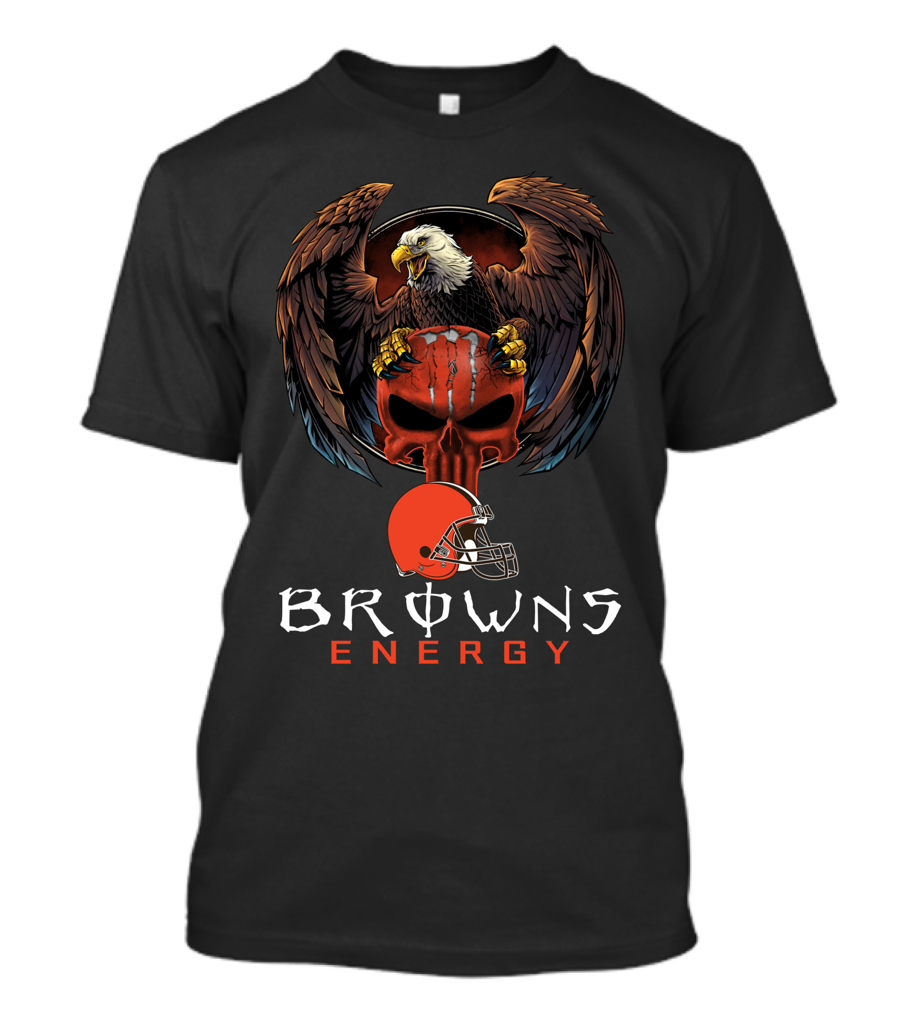 Browns Energy Skull Eagle Helmet T-Shirt