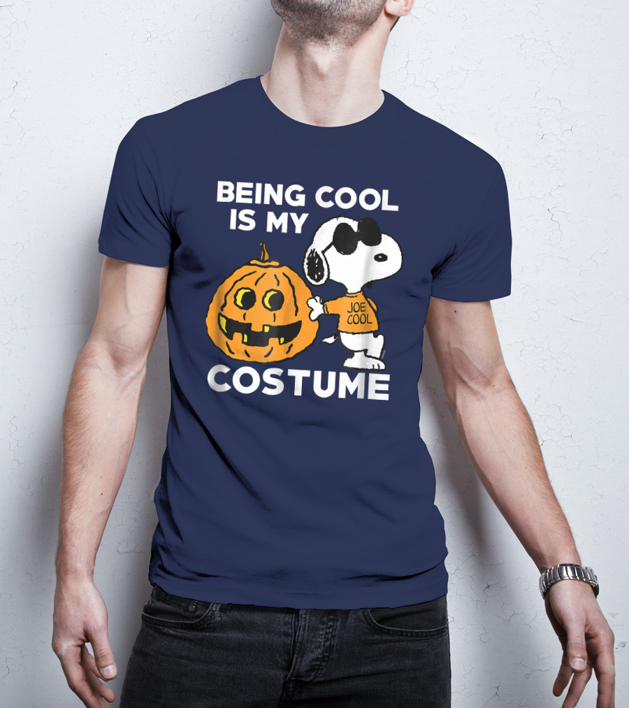 Being Cool Is My Costume Joe Cool Halloween Snoopy Pumpkin T-Shirt