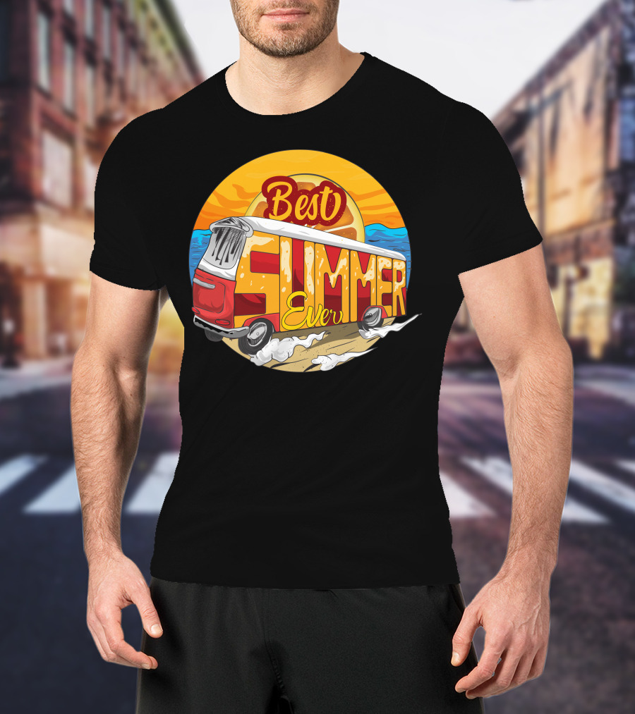 Best Summer Ever Beach Surf Van Adventure T-Shirt