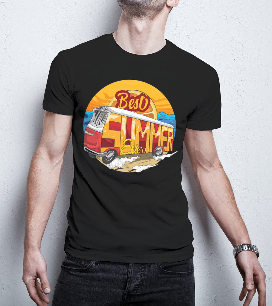 Best Summer Ever Beach Surf Van Adventure T-Shirt