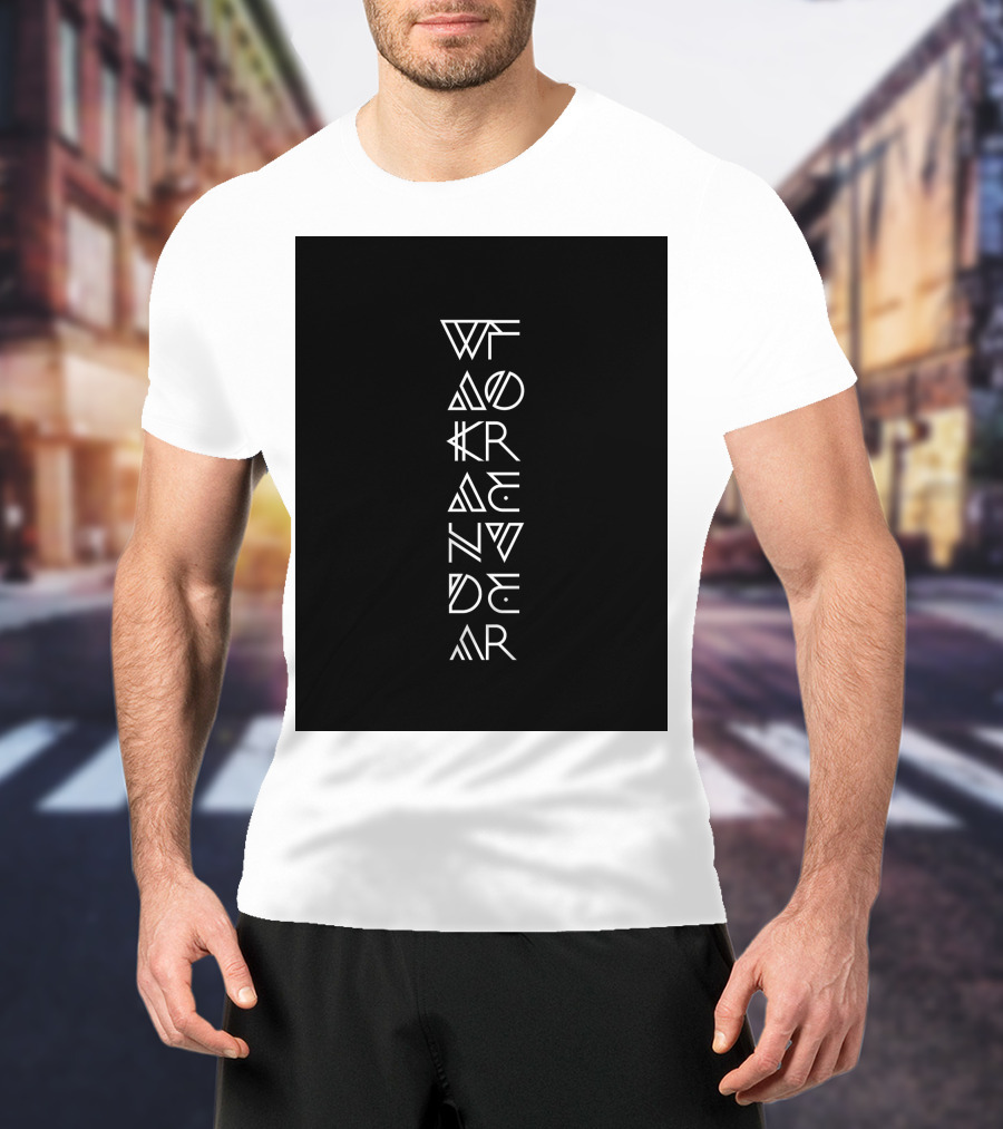 Wakanda Forever Vertical Tribal Text T-Shirt