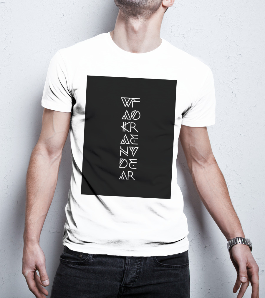 Wakanda Forever Vertical Tribal Text T-Shirt