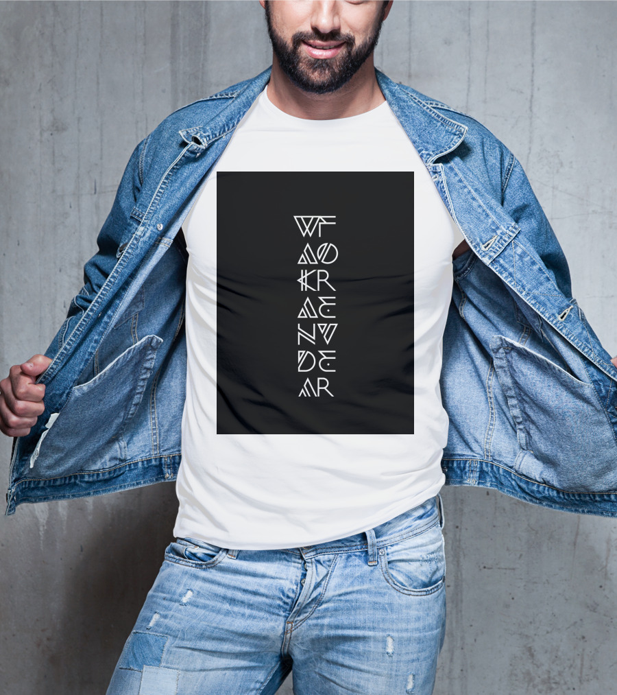 Wakanda Forever Vertical Tribal Text T-Shirt