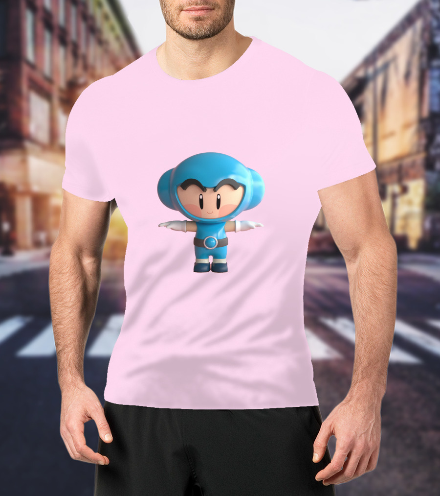 Crazy Arcade Dao Cute Character Blue T-Shirt