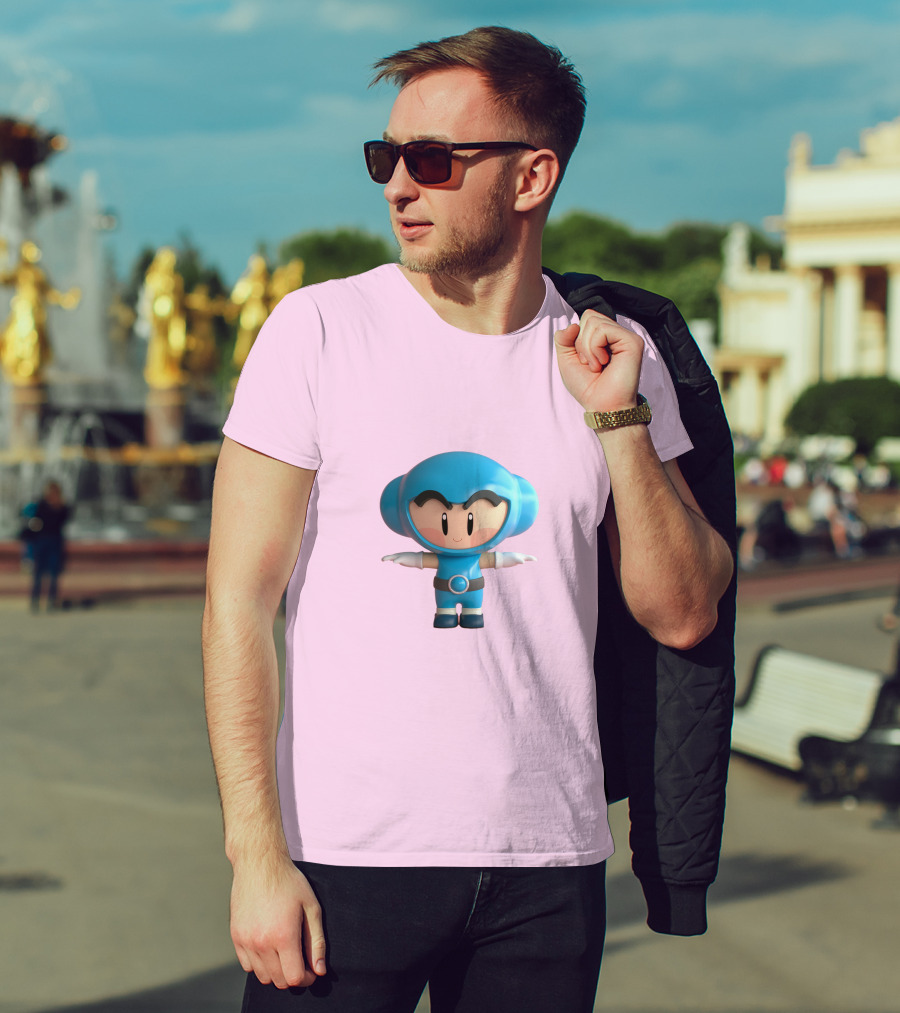 Crazy Arcade Dao Cute Character Blue T-Shirt