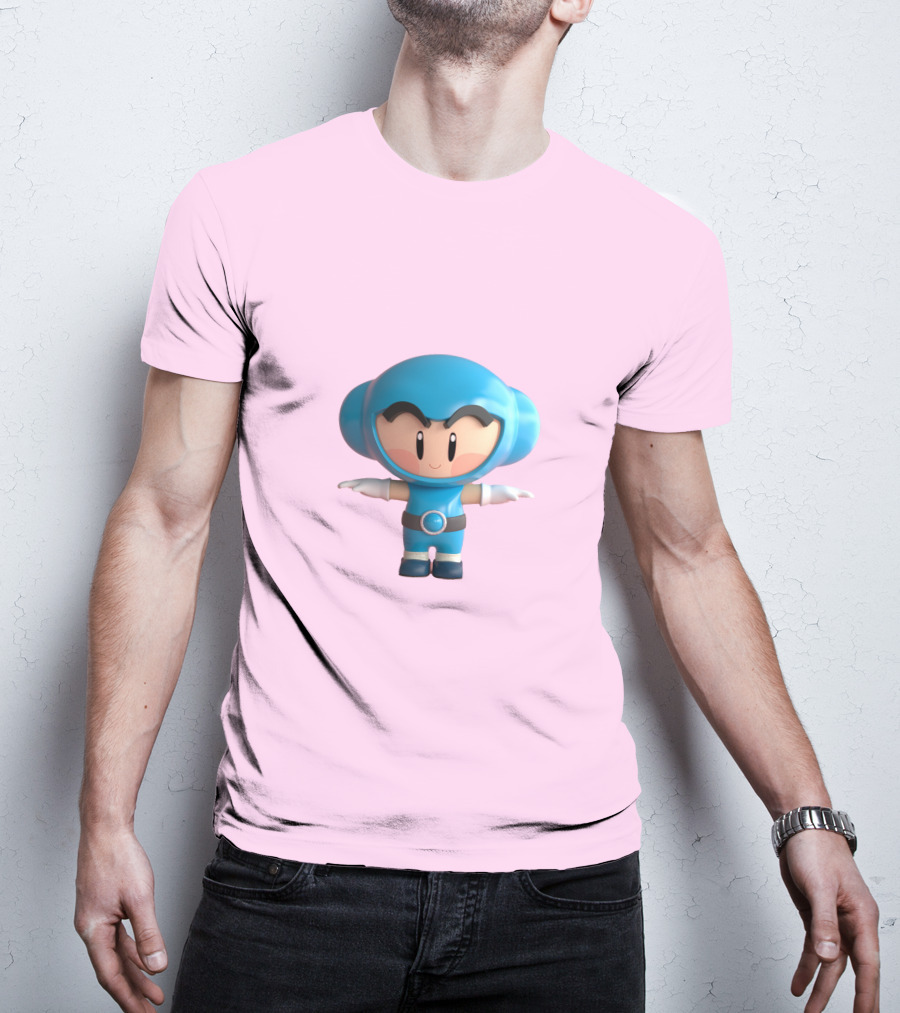 Crazy Arcade Dao Cute Character Blue T-Shirt