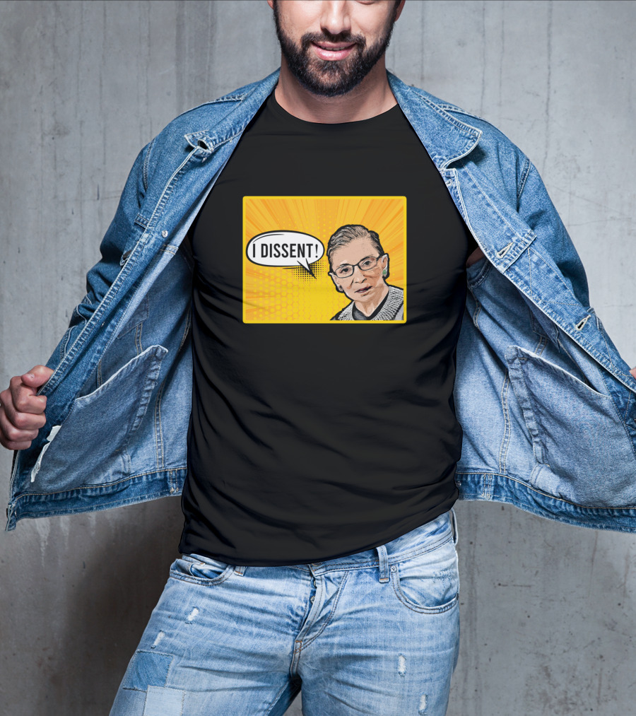 I Dissent Ruth Bader Ginsburg Yellow Pop T-Shirt