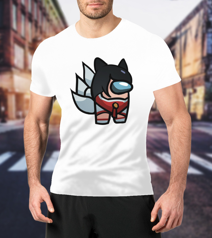 Among Us Character Cosplaying Ahri From League Of Legends T-Shirt