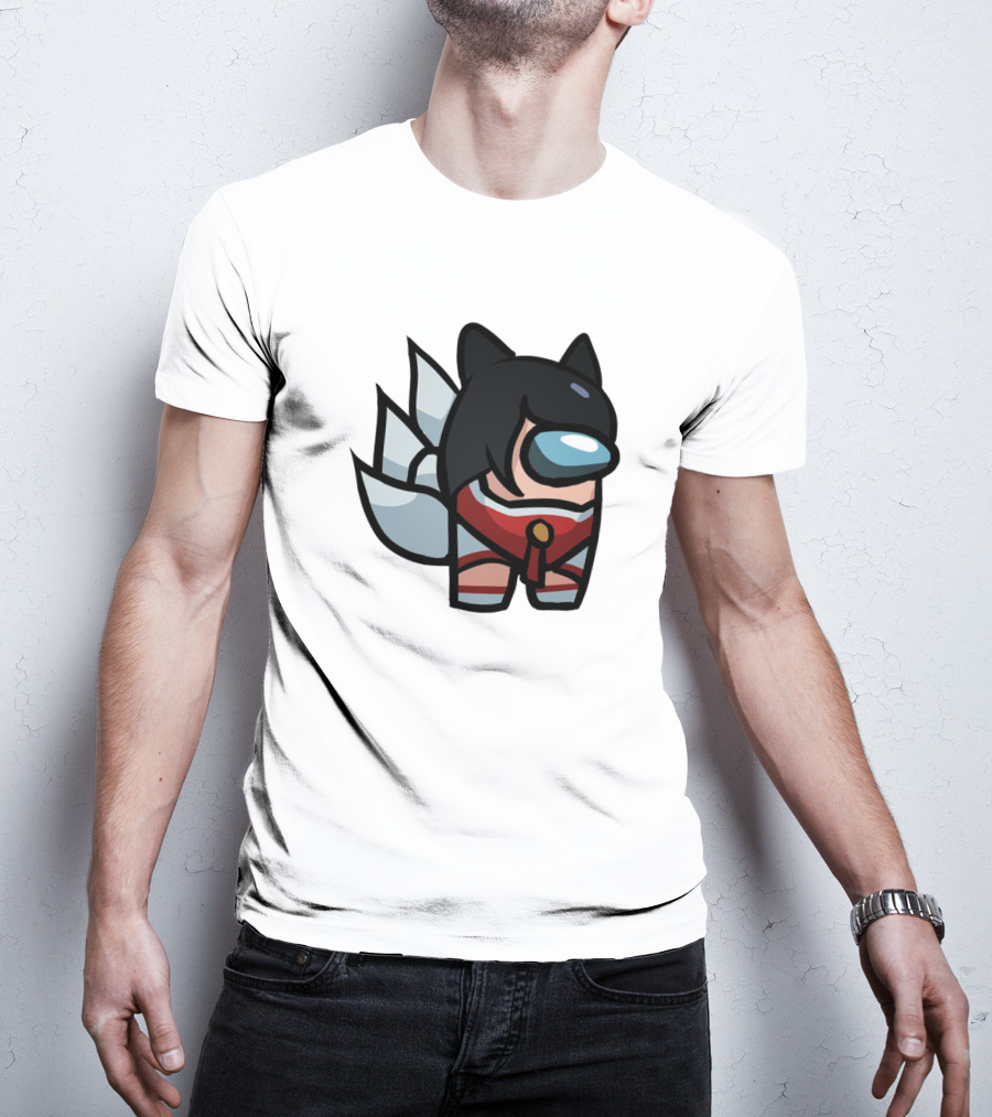 Among Us Character Cosplaying Ahri From League Of Legends T-Shirt