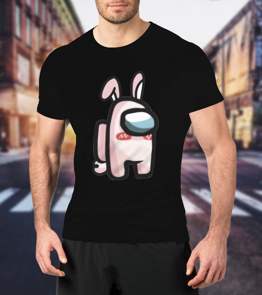 Among Us Bunny Costume Blush Fanart T-Shirt