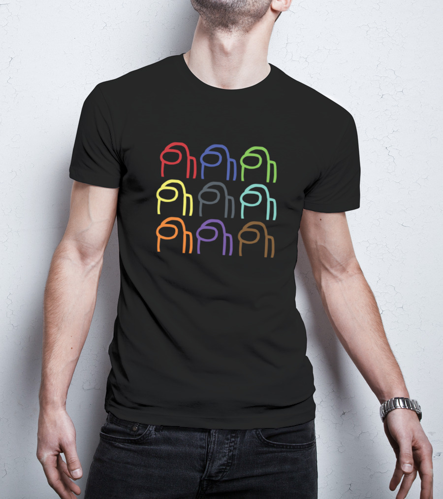 Among Us Crewmate Colorful Gang T-Shirt