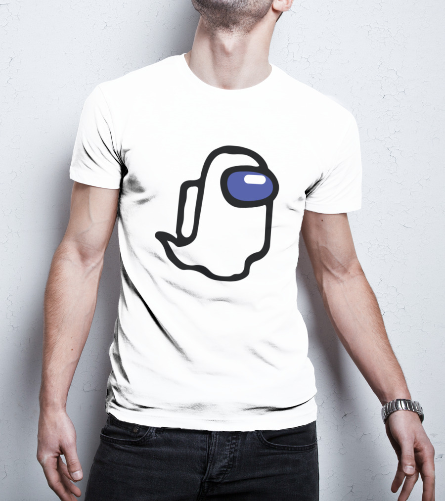 Among Us Ghost Character Minimalist T-Shirt