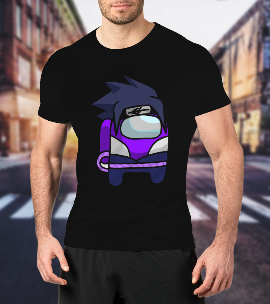 Among Us Ninja Sasuke Crossover Purple Crewmate Warrior T-Shirt