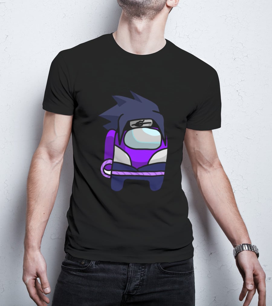 Among Us Ninja Sasuke Crossover Purple Crewmate Warrior T-Shirt
