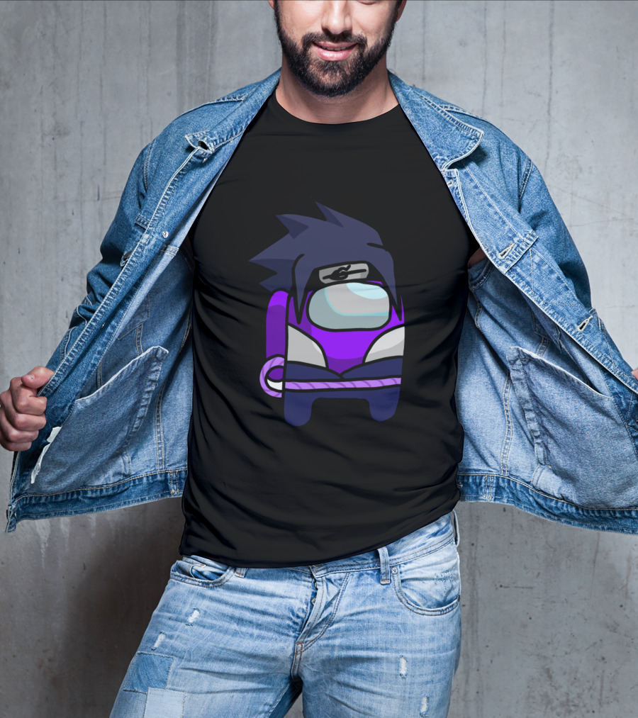 Among Us Ninja Sasuke Crossover Purple Crewmate Warrior T-Shirt