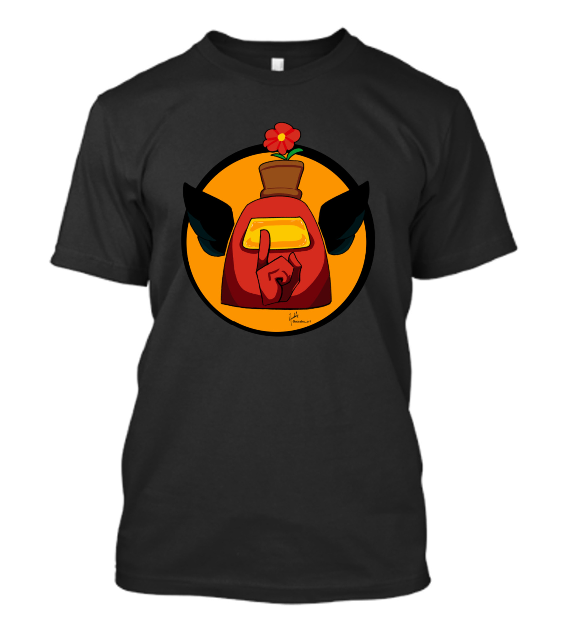Crowley Among Us Angelic Flower Crewmate T-Shirt