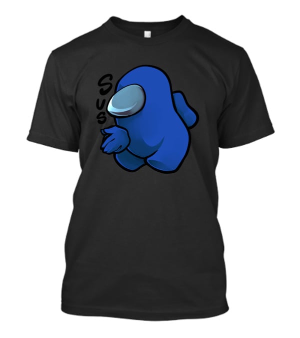 Sus Dark Blue Among Us Crewmate T-Shirt