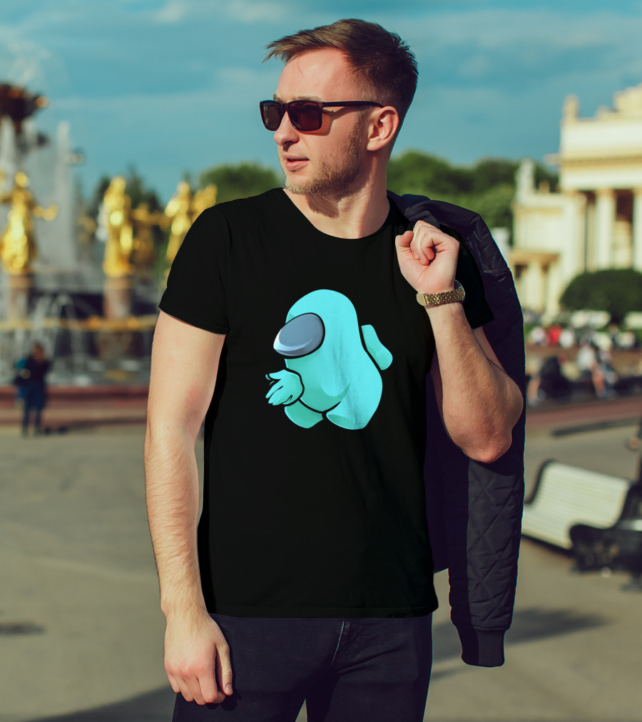 Sus Light Blue Crewmate Character T-Shirt