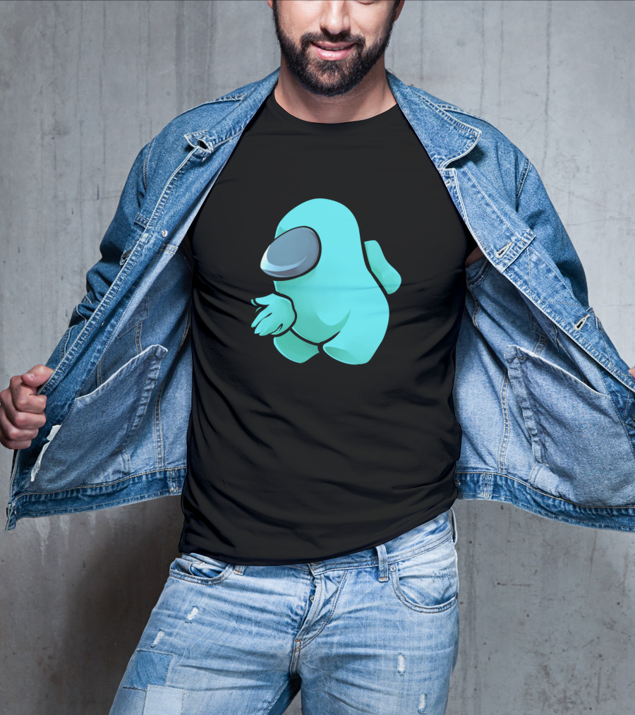 Sus Light Blue Crewmate Character T-Shirt