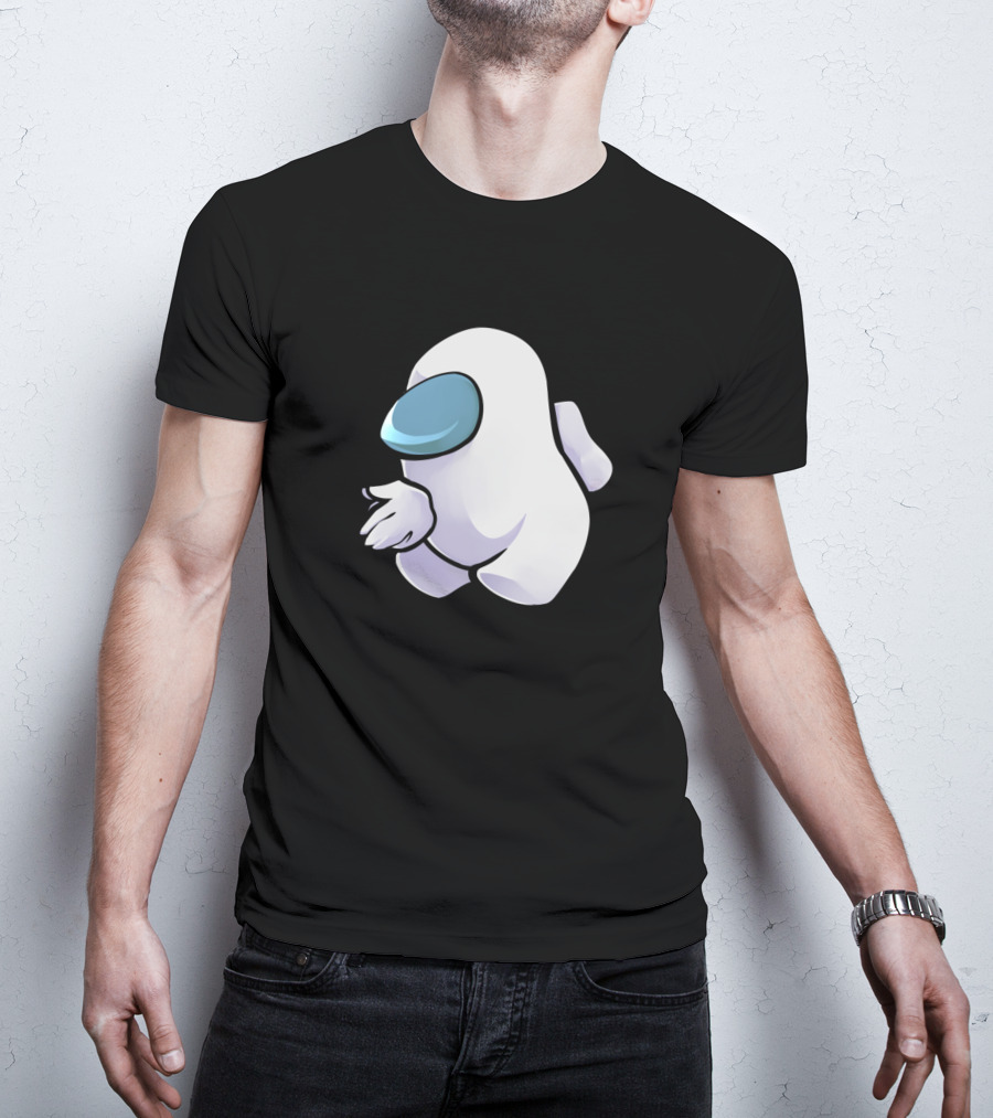 Sus White Among Us Character Crewmate T-Shirt