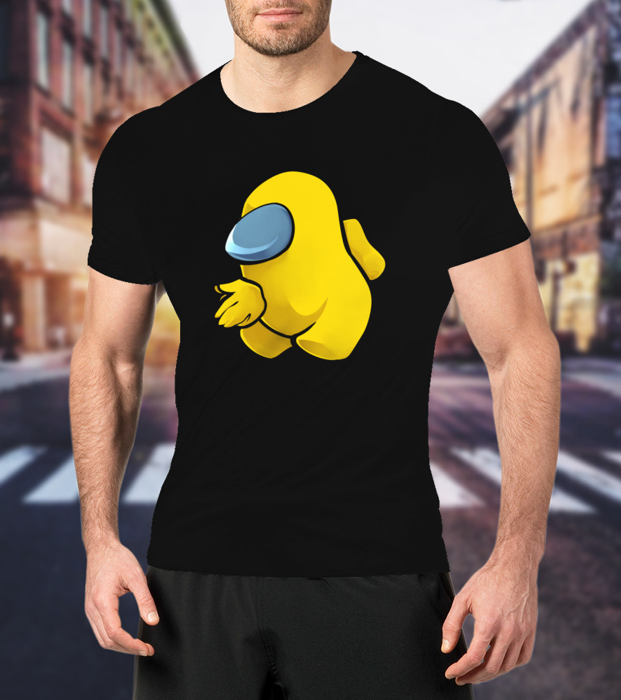 Sus Yellow Among Us Character T-Shirt