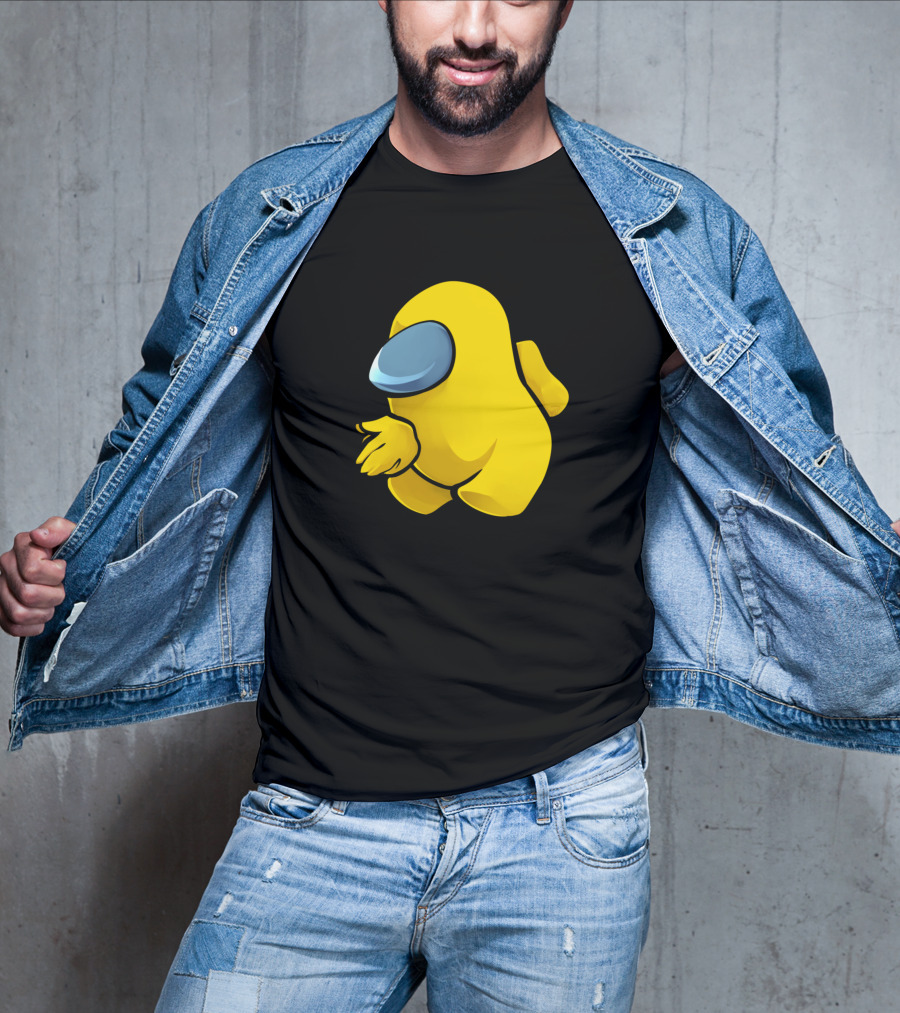 Sus Yellow Among Us Character T-Shirt