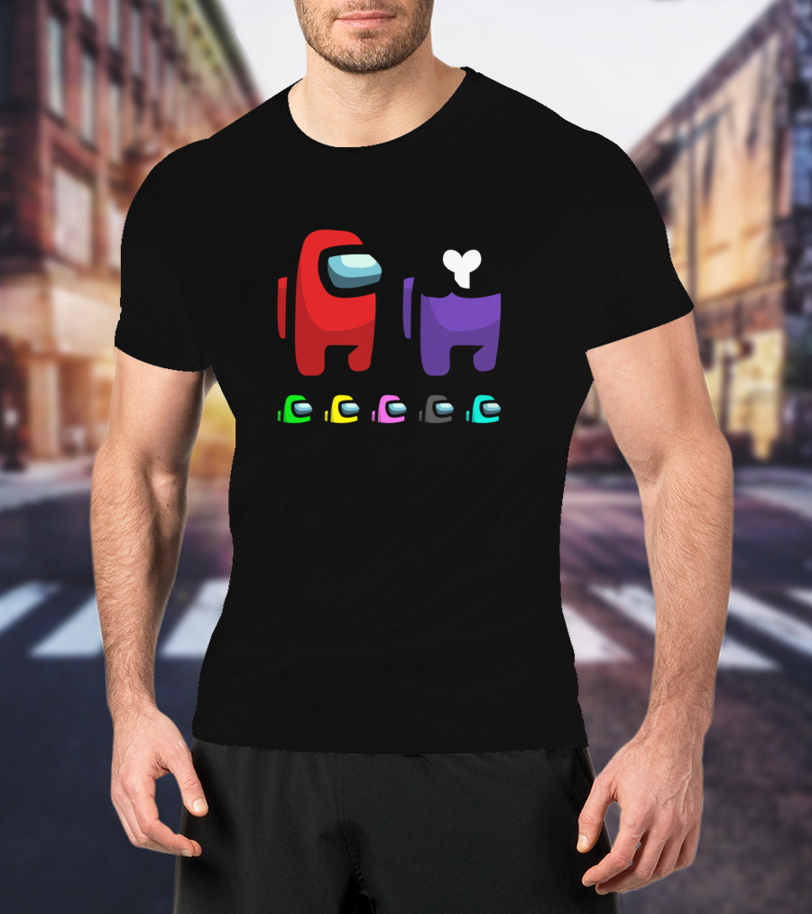Vote Among Us Game Characters Crewmate And Impostor Iconic Scene T-Shirt