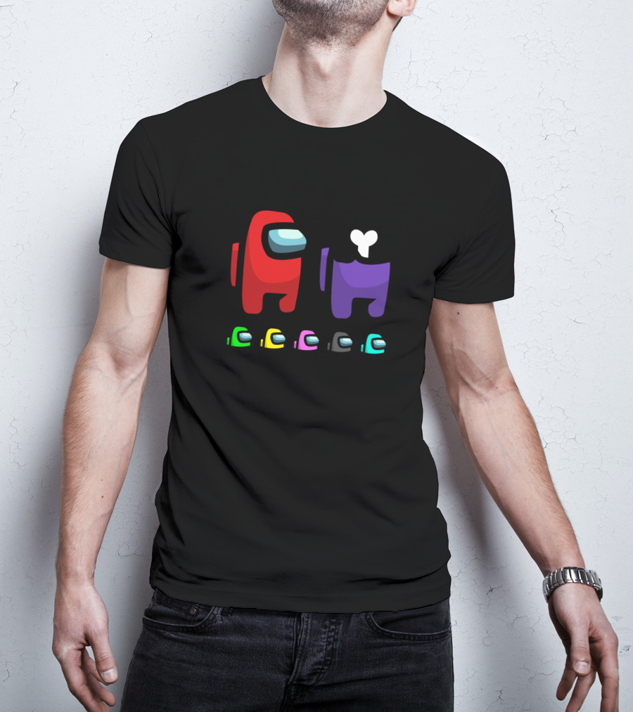 Vote Among Us Game Characters Crewmate And Impostor Iconic Scene T-Shirt